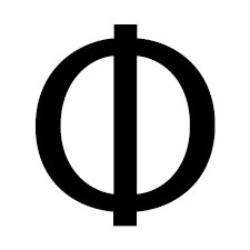 glyphe du Lot d'Esprit, un cercle barré d'une ligne verticale